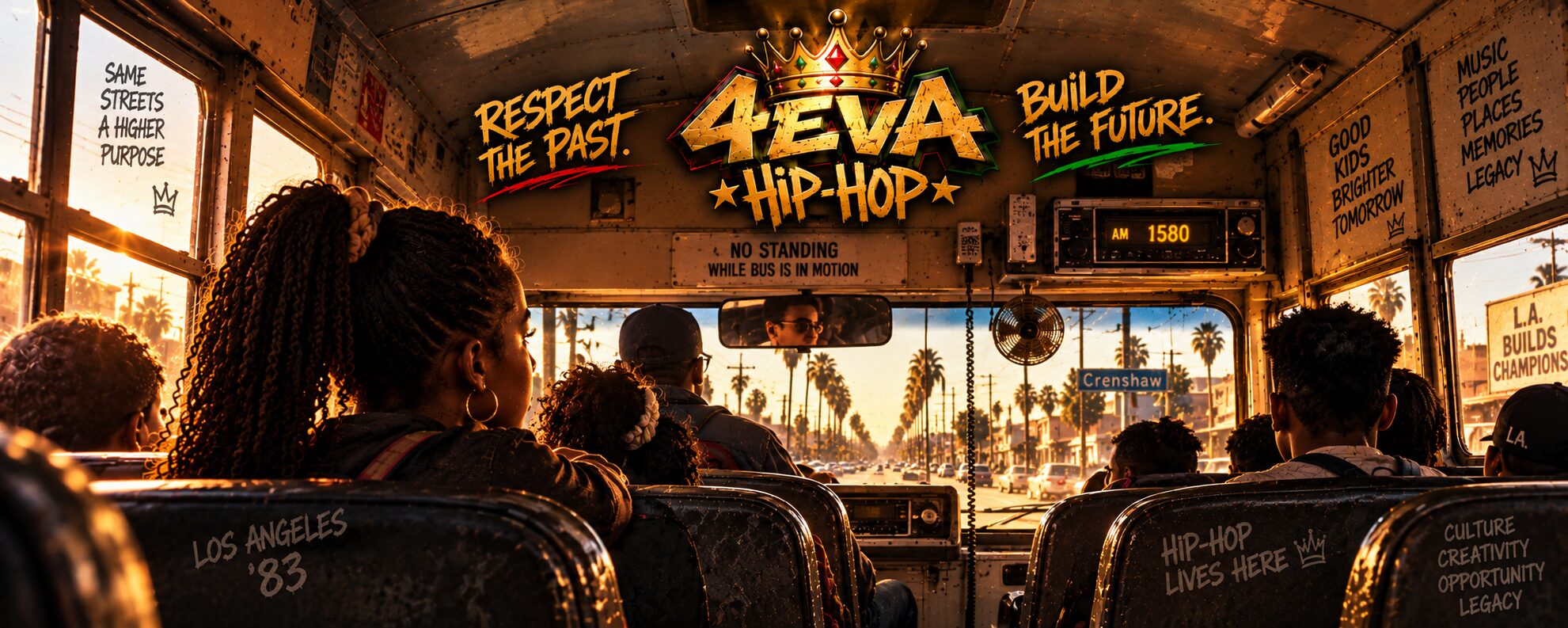 4EVA HIP-HOP — Respect the Past. Build the Future. Southern California school-bus memory inspired by hip-hop culture since 1983.